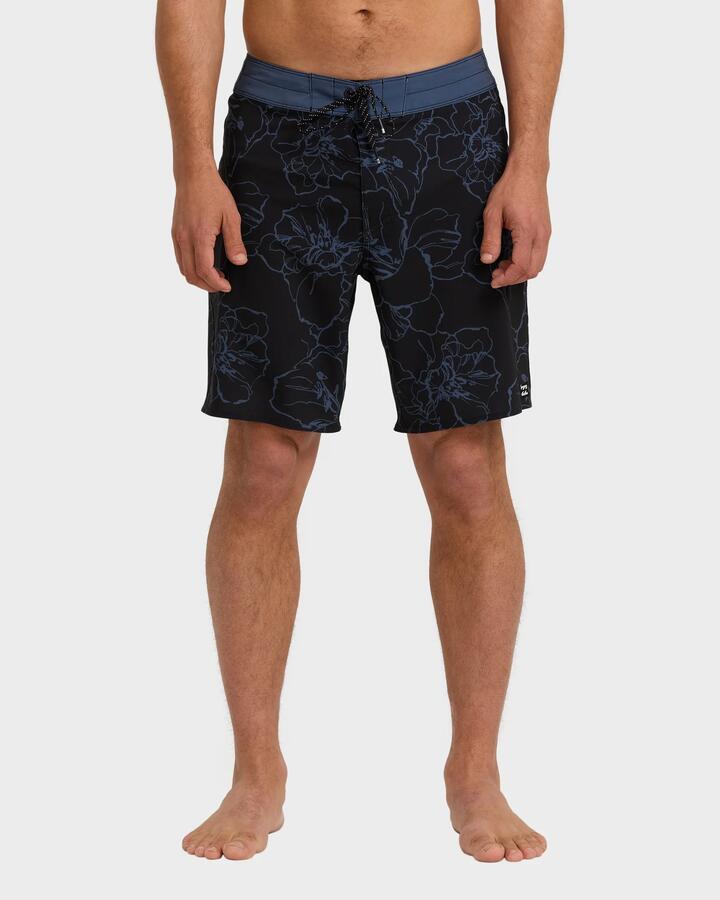 Image of Swimwear. Product name - Billabong Mens Sundays Pro 19" Boardshorts Vintage Indigo - in Vintage Indigo colour by brand - Billabong