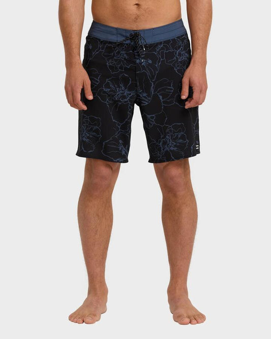 Image of Swimwear. Product name - Billabong Mens Sundays Pro 19" Boardshorts Vintage Indigo - in Vintage Indigo colour by brand - Billabong