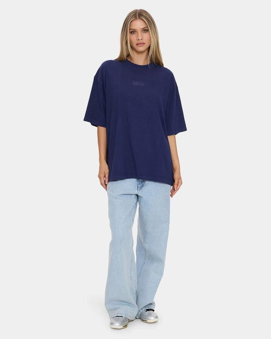 Image of T-Shirts. Product name - Thrills Womens Superior Thrills Oversized T-Shirt Guardian Navy in Guardian Navy colour by brand - Thrills
