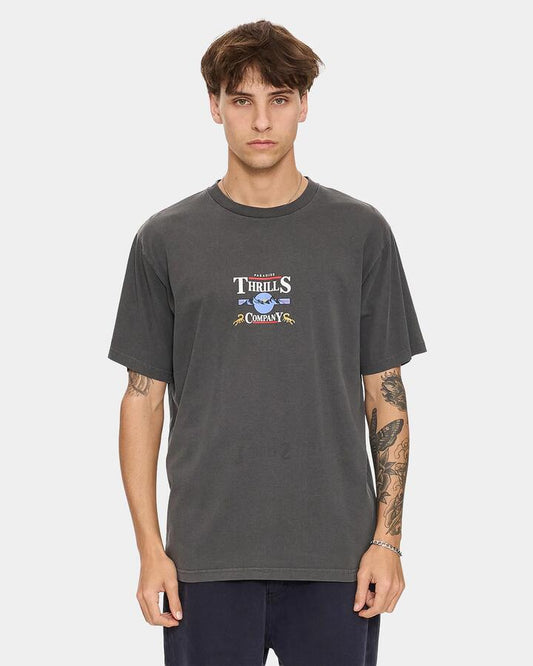 Image of T-Shirts. Product name - Thrills Mens Touch The Sky T-Shirt Merch Black in Merch Black colour by brand - Thrills