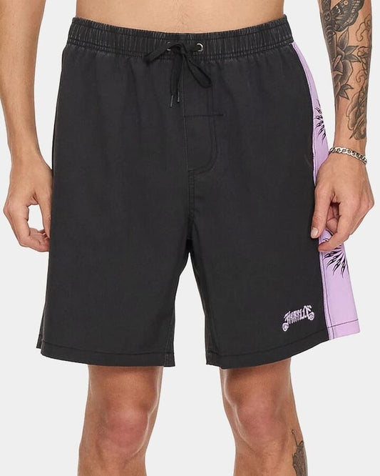 Image of Accessories. Productname: thrills - Mens Peace Power Walkshorts - Black - in Black colour by brand - thrills