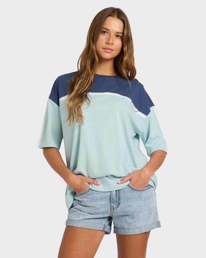 Image of T-Shirts. Product name - Billabong Womens Billa Legit T-Shirt Sea Fog in Sea Fog colour by brand - Billabong