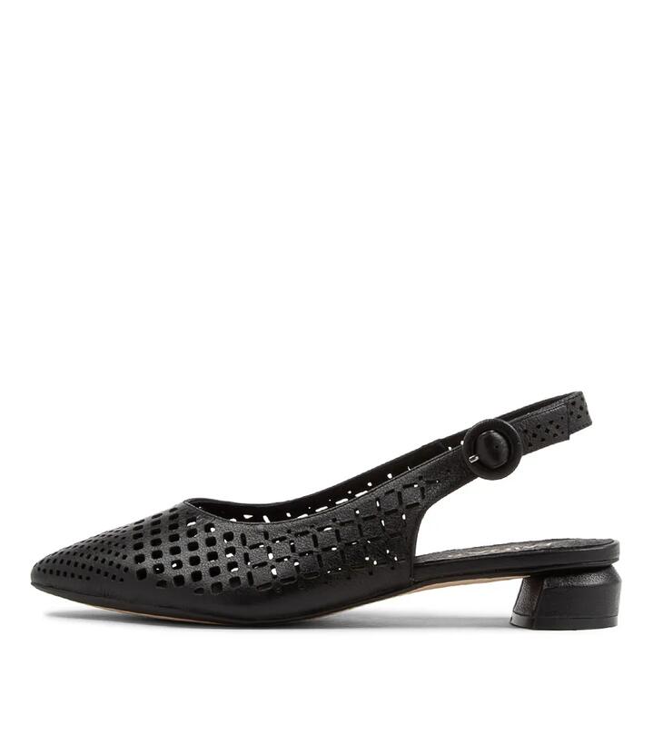 Image of Footwear. Productname: Favla Black Leather Flat Shoes in BLACK colour by brand - MIDAS