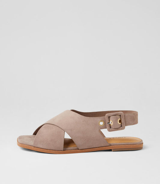 Image of Sandals. Productname: Rosia Fawn Suede Sandals in FAWN colour by brand - MIDAS