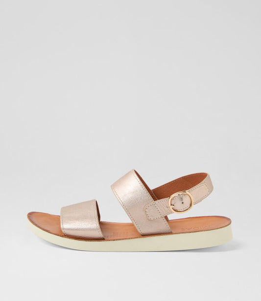 Image of Sandals. Productname: Nieda Platino White Leather Sandals in PLATINO-WHITE SOLE colour by brand - MIDAS
