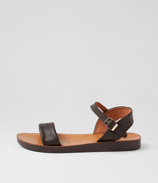Image of Sandals. Productname: Nurish Mocca Leather Sandals in MOCCA-MOCCA SOLE colour by brand - MIDAS