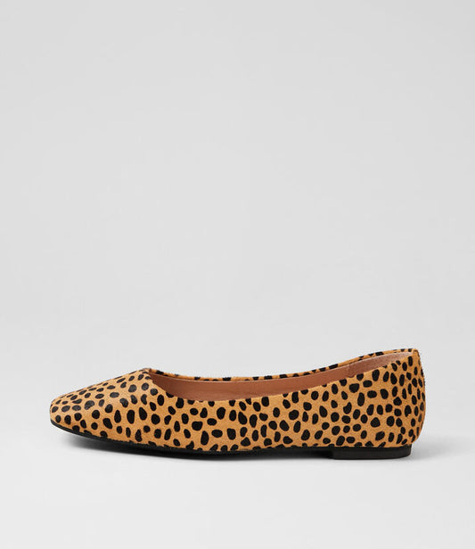 Image of Flats. Product name - Truly Leopard Pony Ballet Flats in Leopard colour by brand - MIDAS