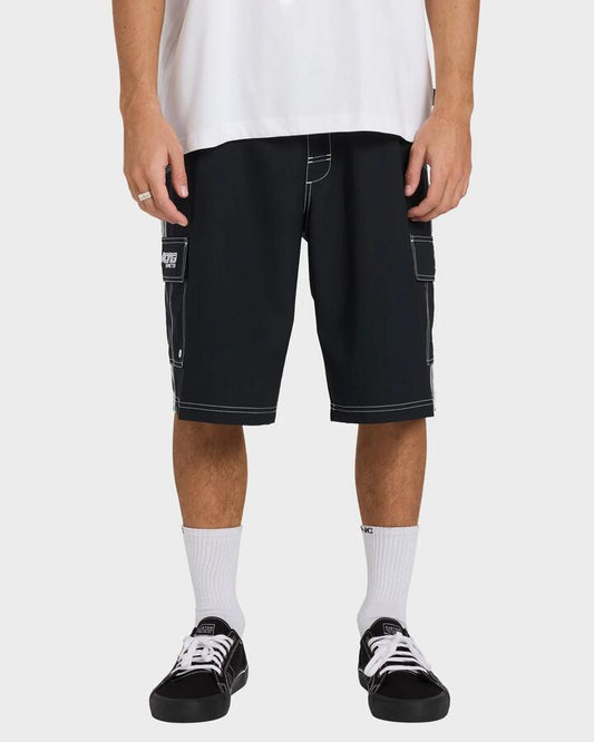Image of Swimwear. Product name - Billabong Mens Throw On 3.0 22" Boardshorts Black in Black colour by brand - Billabong