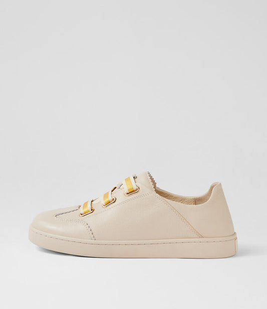 Image of Sneakers. Productname: Niva Milk Leather Sneakers in MILK-MILK SOLE colour by brand - MIDAS