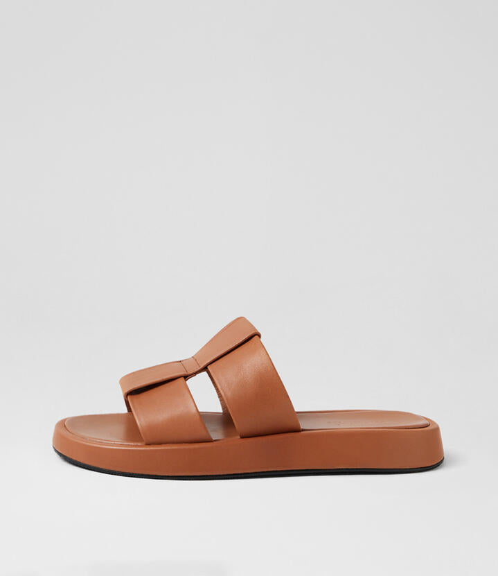 Image of Sandals. Productname: Aderal Tan Leather Sandals in TAN-TAN colour by brand - MOLLINI