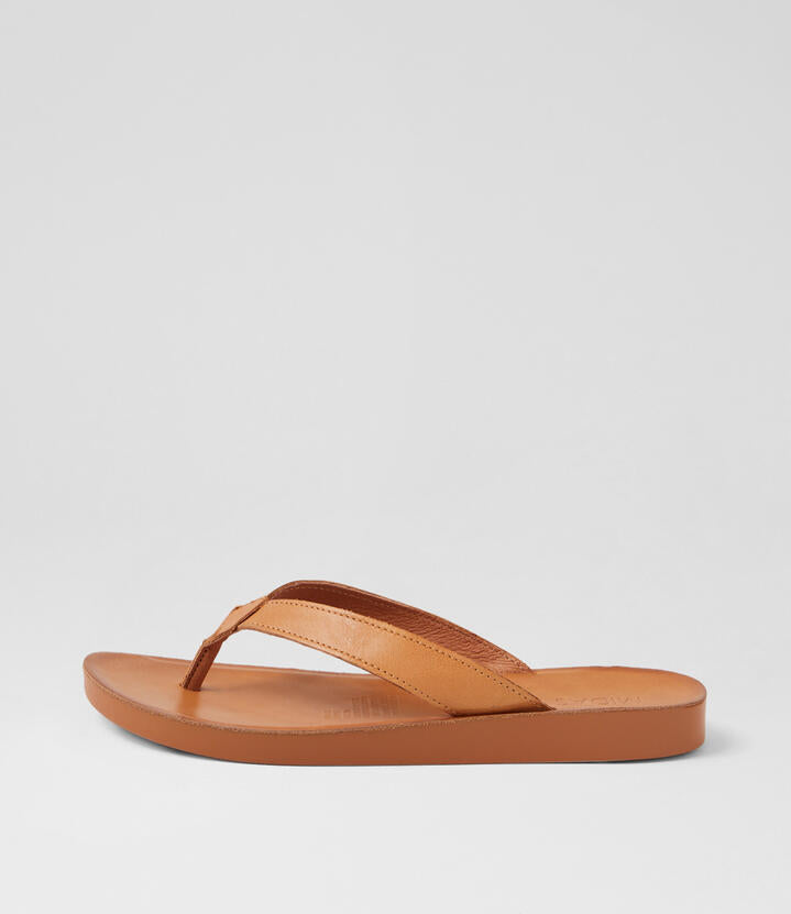 Image of Sandals. Productname: Nashi Tan Leather Sandals in TAN-TAN SOLE colour by brand - MIDAS