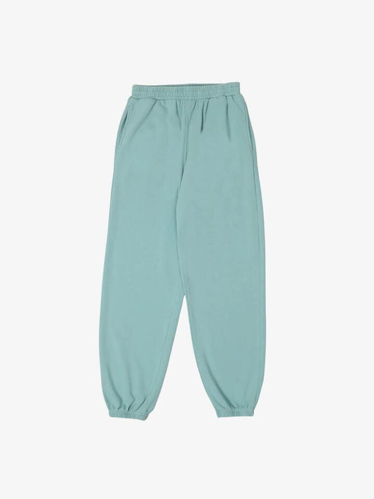 Image of a model wearing Pants. Productname: Noon Goons Pacific Sweatpants in Aqua colour by brand - Noon Goons