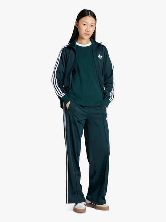 Image of a model wearing Tops. Productname: Adidas 3-Stripes Tee in Aurora Ivy/White colour by brand - Adidas