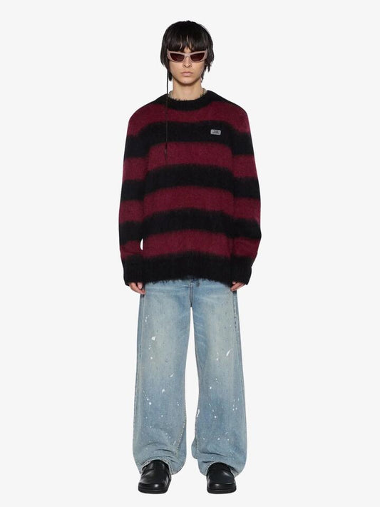 Image of a model wearing Denim. Productname: Ksubi Maxx Scatter Jeans in Denim colour by brand - Ksubi