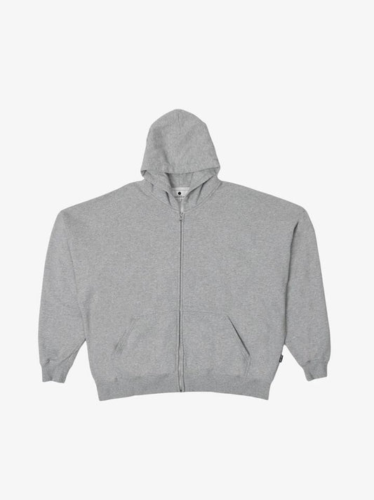 Image of a model wearing Outerwear. Productname: Noon Goons Pacific Zip Hoodie in Heather GREY colour by brand - Noon Goons