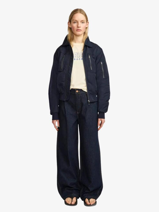 Image of a model wearing Pants. Productname: Larriet Frederick Pant in Indigo colour by brand - Larriet