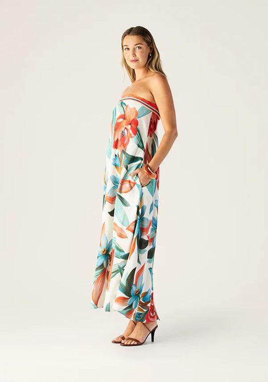 Image of Dresses. Productname: Fiorina Print Strapless Dress | MOS The Label in Fiorina Print colour by brand - MOS The Label
