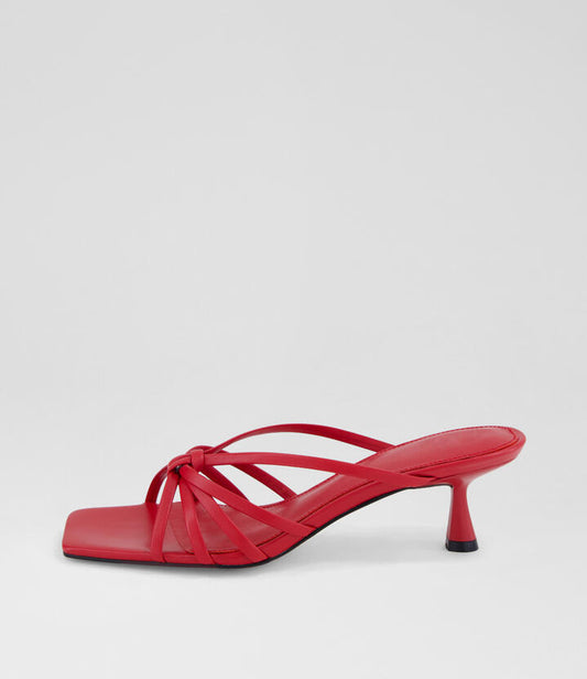Image of Sandals. Productname: Tallulah Red Leather Sandals in RED colour by brand - MOLLINI