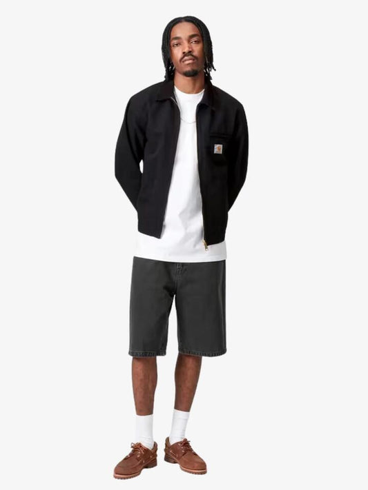 Image of a model wearing Shorts. Productname: Carhartt Wip Landon Shorts in Black, Stone Wash colour by brand - Carhartt Wip