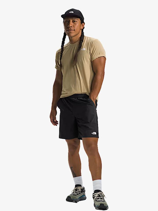 Image of a model wearing Shorts. Productname: The North Face Men's Wander Short 2.0 in Tnf Black colour by brand - The North Face