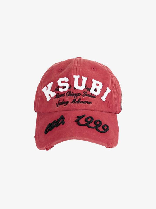 Image of Accessories. Productname: Ksubi Duke Krest Dad Crimson ONE SIZE RED in RED colour by brand - Ksubi