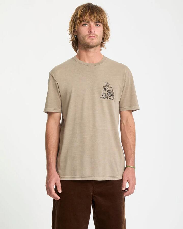 Image of T-Shirts. Product name - Volcom Mens Liquor Locker Pw T-Shirt Brindle in Brindle colour by brand - Volcom