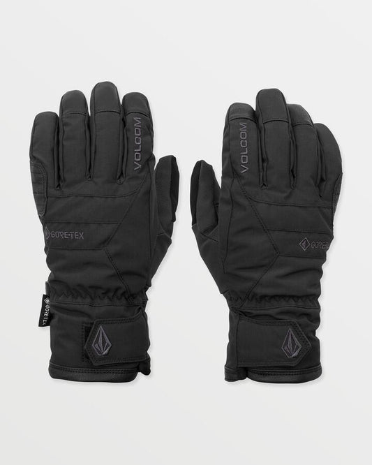 Image of Gloves & Mittens. Product name - Volcom Mens Cp2 Gore-Tex Snow Gloves Black in Black colour by brand - Volcom