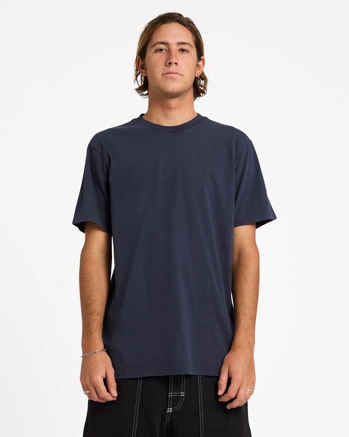 Image of T-Shirts. Product name - Quiksilver Mens Salt Water Crew T-Shirt Dark Navy in Dark Navy colour by brand - Quiksilver