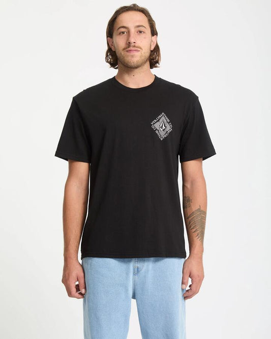 Image of T-Shirts. Productname: Volcom Mens Obtical Bsc T-Shirt Black - in Black colour by brand - Volcom