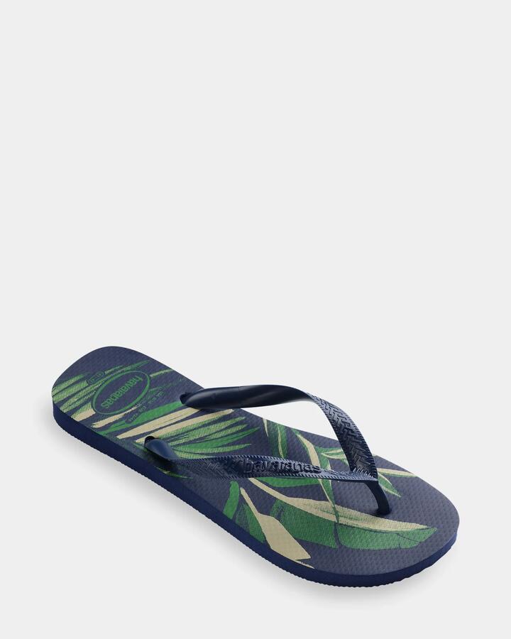 Image of Sandals. Product name - Havaianas Mens Top Aloha Thongs Navy Blue in Navy Blue colour by brand - Havaianas