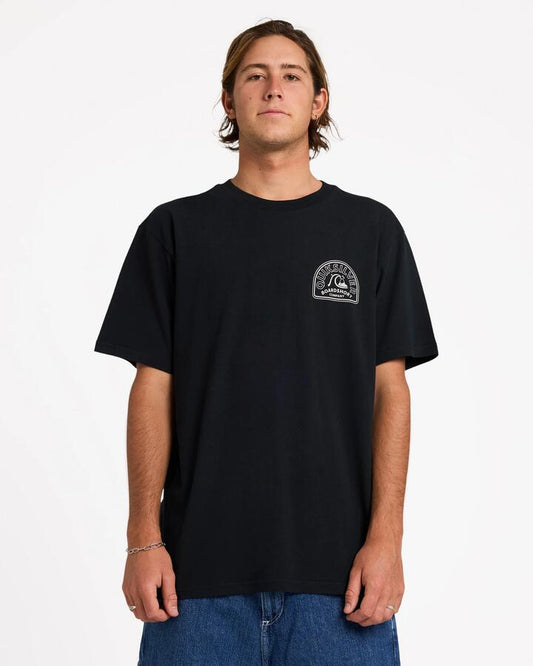 Image of T-Shirts. Productname: Quiksilver Mens Swell Lines T-Shirt Black - in Black colour by brand - Quiksilver