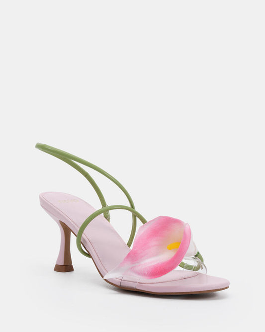 Image of Heels. Productname: Florentina: Fairy Floss - Women's Strappy - Low Heel in Fairy Floss colour by brand - Novo