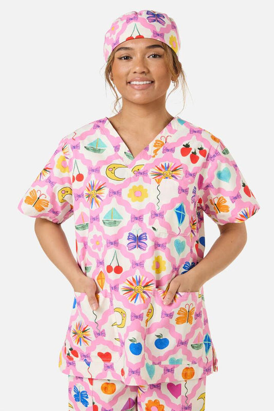 Image of Hats. Productname: Trinkets Scrub Hat in Pink colour by brand - Gorman