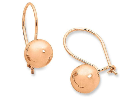 Image of Earrings. Productname: 9kt Rose Gold Silver Infused Earrings in Gold colour by brand - Bevilles
