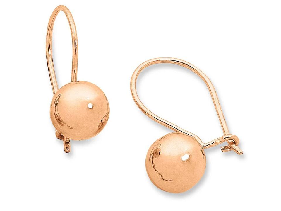 Image of Earrings. Product name - 9kt Rose Gold Bonded Earrings in colour by brand - Bevilles