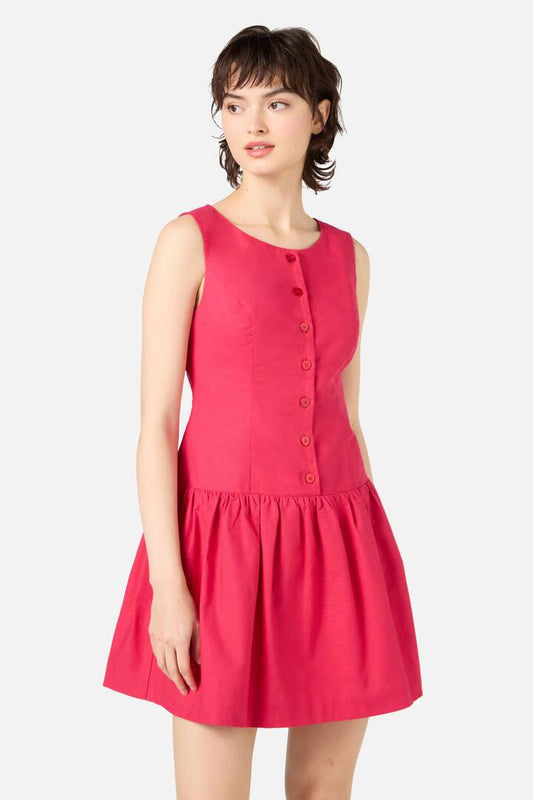 Image of Dresses. Productname: Sheri Drop Waist Mini Dress in Navy colour by brand - Princess Highway