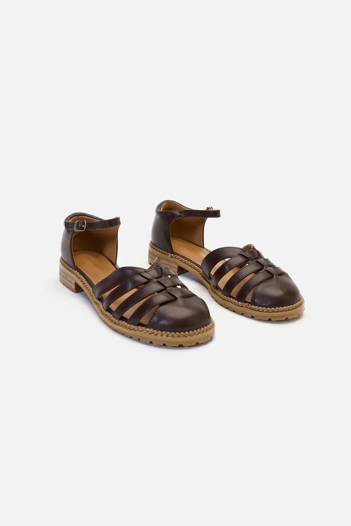 Image of Sandals. Productname: Chocolate Elizabeth Sandal in Chocolate colour by brand - Princess Highway