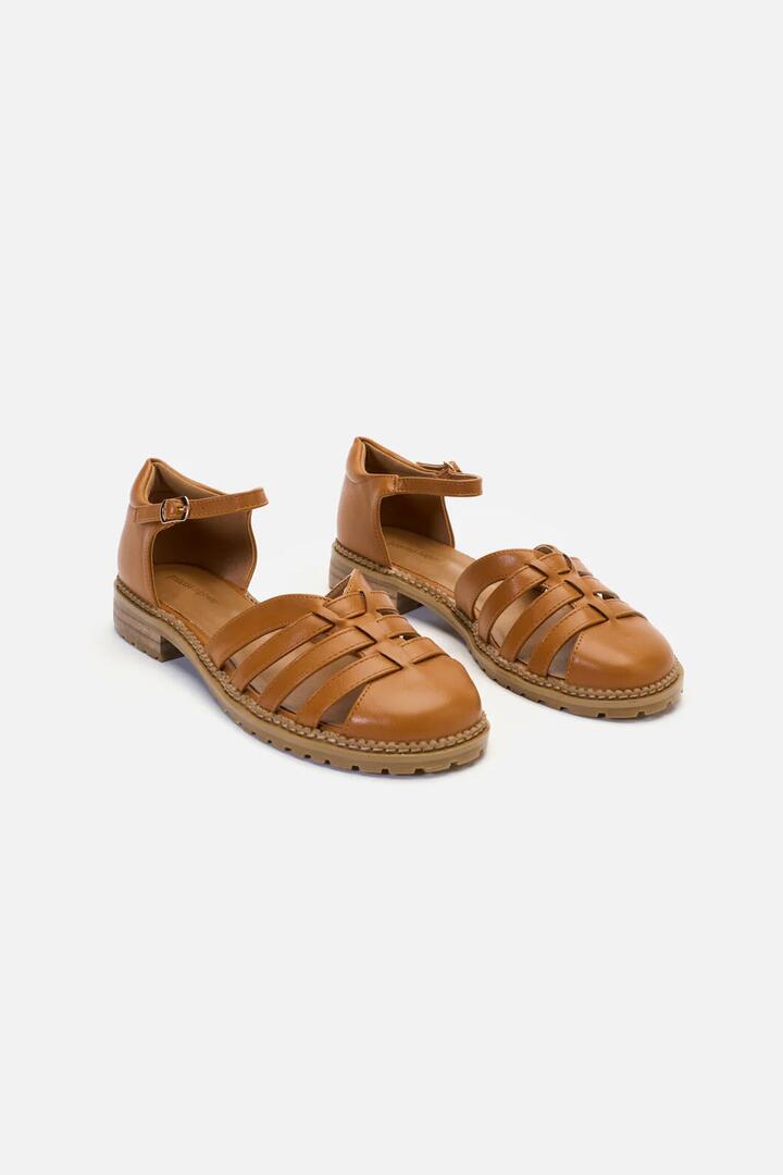 Image of Sandals. Productname: Tan Elizabeth Sandal in Tan colour by brand - Princess Highway