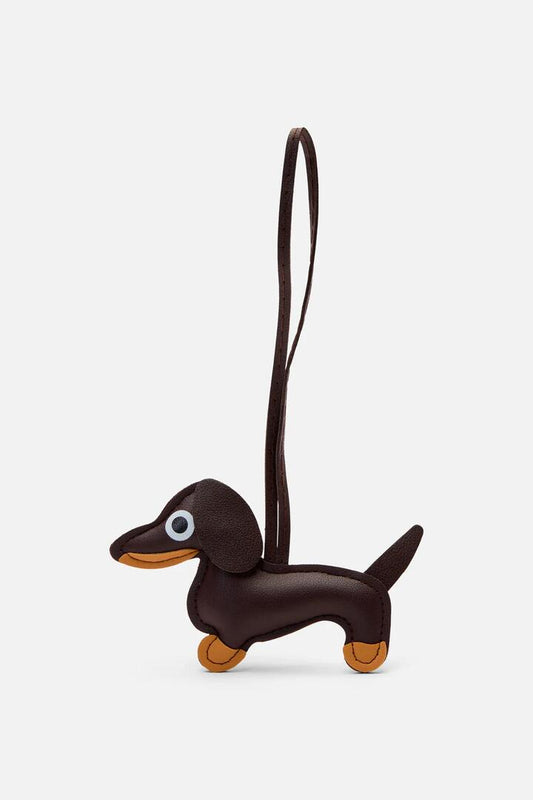 Image of Charms. Productname: Dachshund Bag Charm in Chocolate colour by brand - Princess Highway