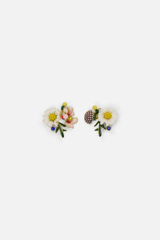 Image of Earrings. Productname: Enamel Flower Bunch Earrings in Multi colour by brand - Princess Highway