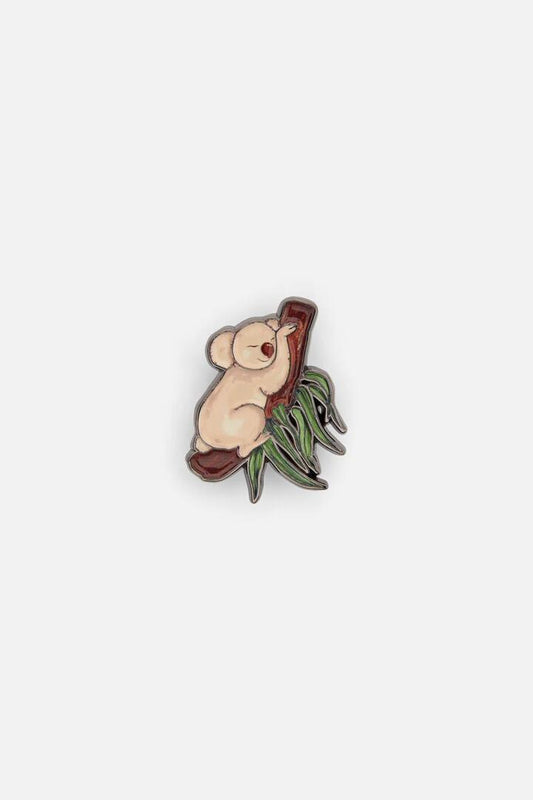 Image of Jewelry. Productname: Sleepy Koala Pin in Natural colour by brand - Princess Highway