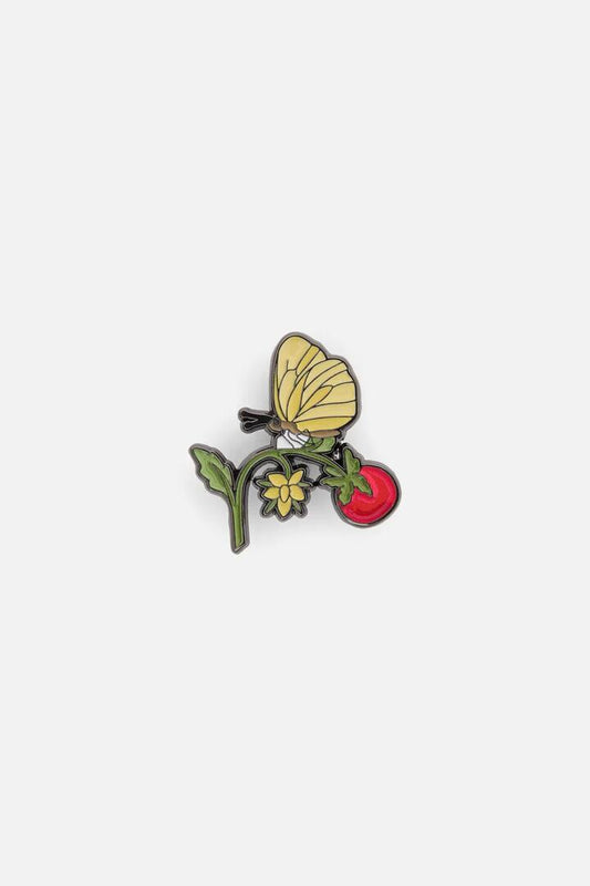 Image of Jewelry. Productname: Tomato and Moth Pin in Multi colour by brand - Princess Highway