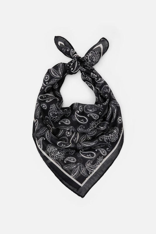 Image of Hair Accessories. Productname: Paisley Bandana in Black colour by brand - Dangerfield