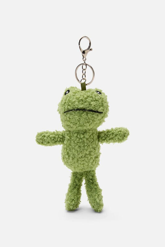 Image of Charms. Productname: Frog Plush Bag Charm in Green colour by brand - Dangerfield