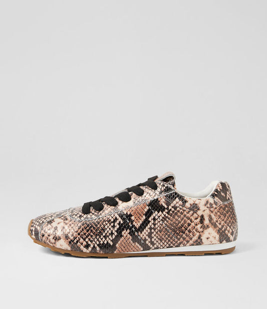 Image of Sneakers. Productname: Mousi Brown Multi Leather Sneakers in BROWN MULTI colour by brand - MOLLINI