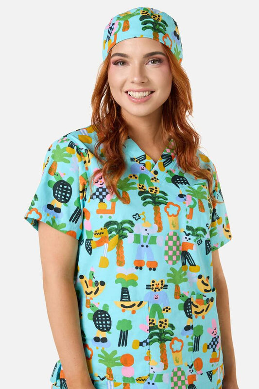 Image of Hats. Productname: Cool Friends Scrub Hat in Aqua colour by brand - Gorman