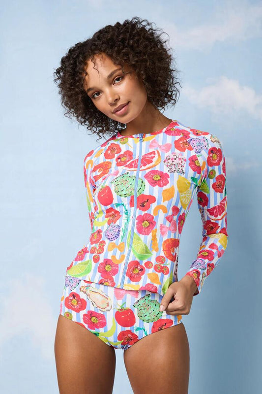 Image of Swimwear. Productname: Antipasto Print Rashie in Print colour by brand - Gorman
