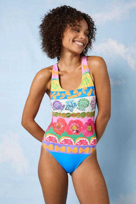 Image of Swimwear. Productname: Antipasto Print One Piece in Print colour by brand - Gorman