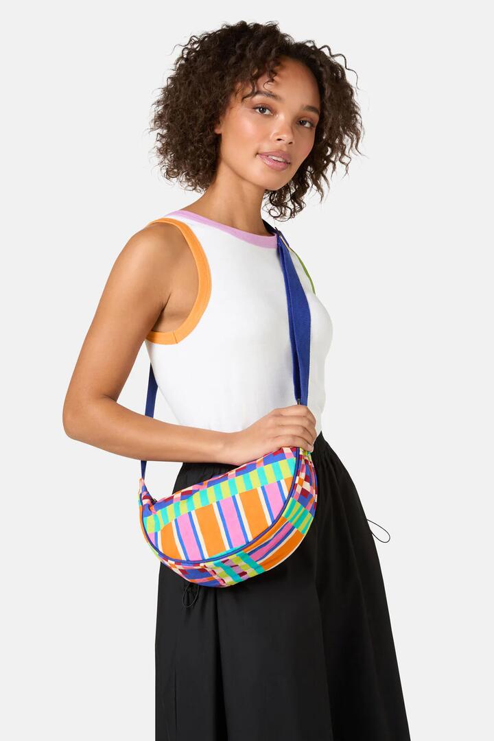 Image of Bags. Productname: Holiday Stripe Sling Crossbody Bag in Print colour by brand - Gorman