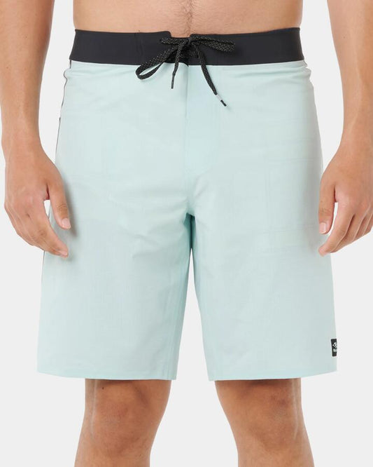 Image of Swimwear. Product name - Rip Curl Mens Mirage Mick Fanning Ultimate 19" Boardshorts Green Mist Solid in Green Mist - Solid colour by brand - Rip Curl